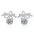 Sweet Bow-knot Moissanite CZ 925 Sterling Silver Stud Earrings