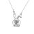 Cute Moissanite CZ Bunny Ear Rabbit 925 Sterling Silver Necklace