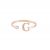 Fashion CZ 26 Letters 925 Sterling Silver Adjustable Ring