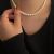 Women 10mm Shell Pearl 925 Sterling Silver Necklace