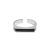 Geometry Rectangle Fashion  925 Sterling Silver Adjustable Ring
