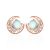Women Natural Moonstone Star CZ Crescent Moon 925 Sterling Silver Stud Earrings