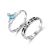 Gift CZ Princess Crown Knight 925 Sterling Silver Promise Adjustable Ring