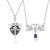 Gift Princess and Her Knight CZ 925 Sterling Silver Promise Necklace