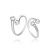 Cute CZ Cat Paw Hug 925 Sterling Silver Adjustable Ring
