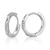 Simple Mini CZ Geometry Circle 925 Sterling Silver Hoop Earrings