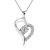 Gift Irregular CZ Heart 925 Sterling Silver DIY Pendant