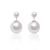 Office Mother and Child Shell Pearls 925 Sterling Silver Stud Earrings