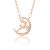 Holiday CZ Running Deer 925 Sterling Silver Necklace