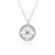 Classic Hollow CZ Four Leaves Clover 925 Sterling Silver Necklace