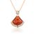 Natural Agate Mother of Shell Girl's Skirt CZ 925 Sterling Silver Necklace