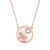 Gift Mother of Shell Moon CZ Unicorn 925 Sterling Silver Necklace