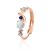 Fashion Colorful CZ Stars 925 Sterling Silver Adjustable Ring