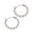 Elegant Natural Pearls Circles 925 Sterling Silver Hoop Earrings