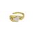 Women Irregular CZ Heart 925 Sterling Silver Adjustable Ring