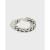 Vintage Hollow Curb Chain 925 Sterling Silver Adjustable Ring