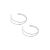 Minimalist Double Layer C Shape 925 Sterling Silver Stud Earrings