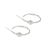 Simple Circle Mini Heart 925 Sterling Silver Hoop Earrings