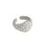 Geometry Irregular Beat Pattern 925 Sterling Silver Adjustable Ring
