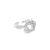 Fashion Irregular O Shape 925 Sterling Silver Adjustable Ring