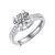Friend's 1ct Moissanite CZ Square 925 Sterling Silver Adjustable Ring