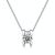 Simple Four Claw Moissanite CZ 925 Sterling Silver Necklace