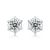 Girl  Moissanite CZ Snowflake 925 Sterling Silver Stud Earrings