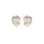 Minimalist Embrace Heart 925 Sterling Silver Stud Earrings
