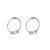 Simple Three Geometry Balls 925 Sterling Silver Hoop Earrings