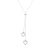 Anniversary Double CZ Heart Tassels 925 Sterling Silver Necklace