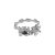Fashion Irregular Lava CZ 925 Sterling Silver Adjustable Ring