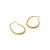 Simple Letter U Shape 925 Sterling Silver Hoop Earrings