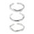 Graduation Irregular Wave 925 Sterling Silver Adjustable Ring