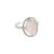 Women Round Pink CZ Circle 925 Sterling Silver Adjustable Ring