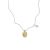 Simple Oval Natural Pearl Irregular Flat Bead 925 Sterling Silver Necklace