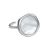 Geometry Round Mother of Shell 925 Sterling Silver Adjustable Ring