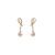 Elegant Shell Pearl CZ Knot 925 Sterling Silver Dangling Earrings