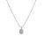 Elegant Oval CZ Beads Border Chain 925 Sterling Silver Necklace