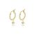 Office Beads Hollow Circles CZ Drop 925 Sterling Silver Hoop Earrings