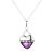 Vintage Holiday Contrast Color Heart 925 Sterling Silver Necklace