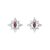 Simple Created Moonstone CZ Star 925 Sterling Silver Stud Earrings