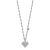 Fashion Irregular CZ Heart Love 925 Sterling Silver Necklace