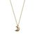 Classic CZ Crescent Moon 925 Sterling Silver Necklace