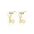Fashion CZ Cross Scissors 925 Sterling Silver Stud Earrings