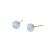 Simple Geometry Round Created Agate Moonstone Turquoise  925 Sterling Silver Stud Earrings