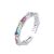 Beautiful Colorful Rainbow CZ 925 Sterling Silver Adjustable Ring