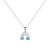 Cute CZ Blue Cloud 925 Sterling Silver Necklace