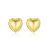 Honey Moon  Heart Beads Border 925 Sterling Silver Stud Earrings