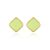 Office Green Epoxy Orange Rhombus Geometry 925 Sterling Silver Stud Earrings
