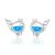 Cute CZ Whale Fish 925 Sterling Silver Stud Earrings